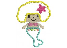 Stickmuster - Meerjungfrau Fanny Lou - Appli ASTROKATZE